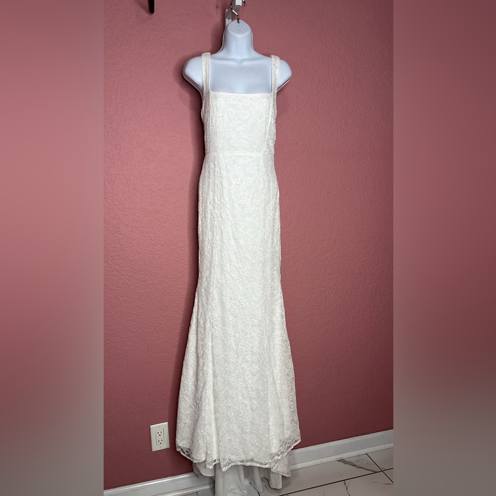 Lulus-Eternal Happiness White Lace Square Neck Mermaid Maxi Dress (S/M/XL) - Picture 6 of 6